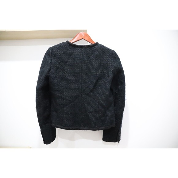 Pendleton Womens 6 Jacket Collarless Textured Black 5 Button Work Boss Corporate - Picture 3 of 7